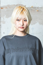 {IIII} ドローコードプリントTシャツ（スミクロ） | The Fourth Boundary